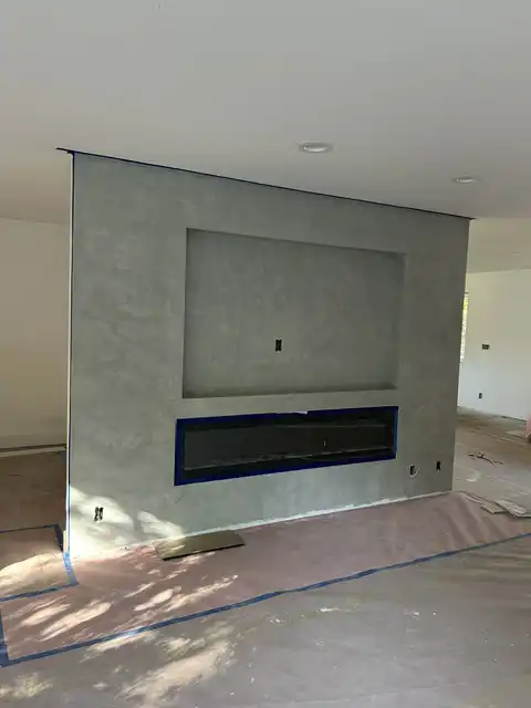 Fireplace Venetian plaster application 2026 project photo